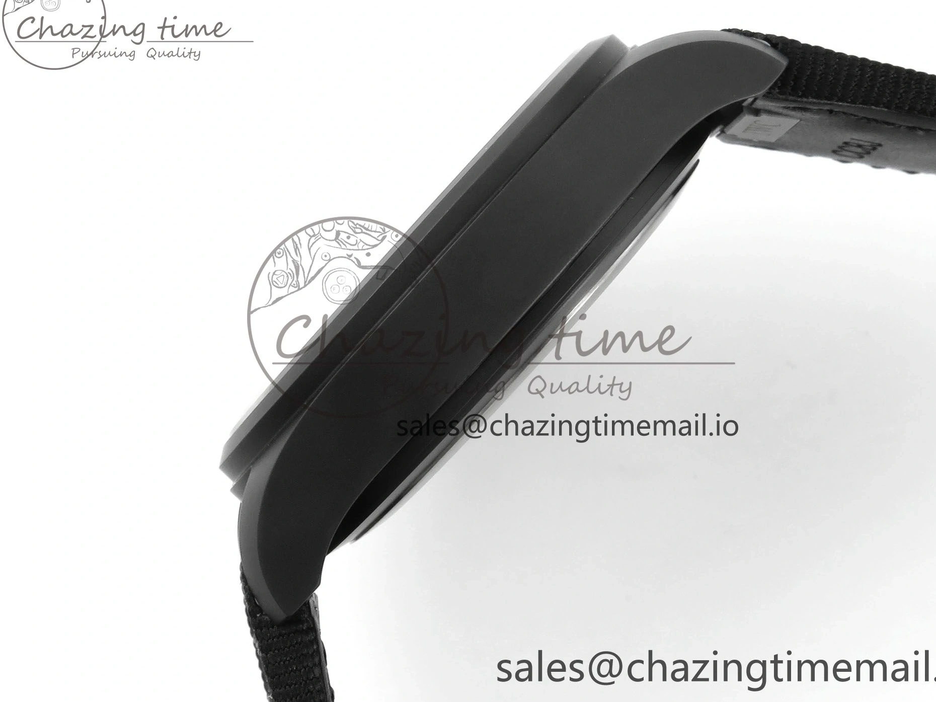 MIROTIME 1229 Durable Pilot Top Gun IW326901 M+F 1:1 Best Edition Black Dial on Black Nylon Strap MY 7003